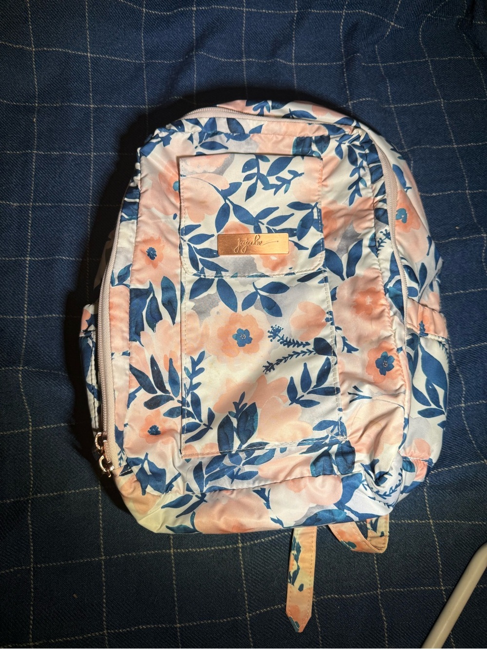READ Jujube Ju-Ju-Be Mini Be Small Backpack Whimsical Watercolor RoseGold Floral